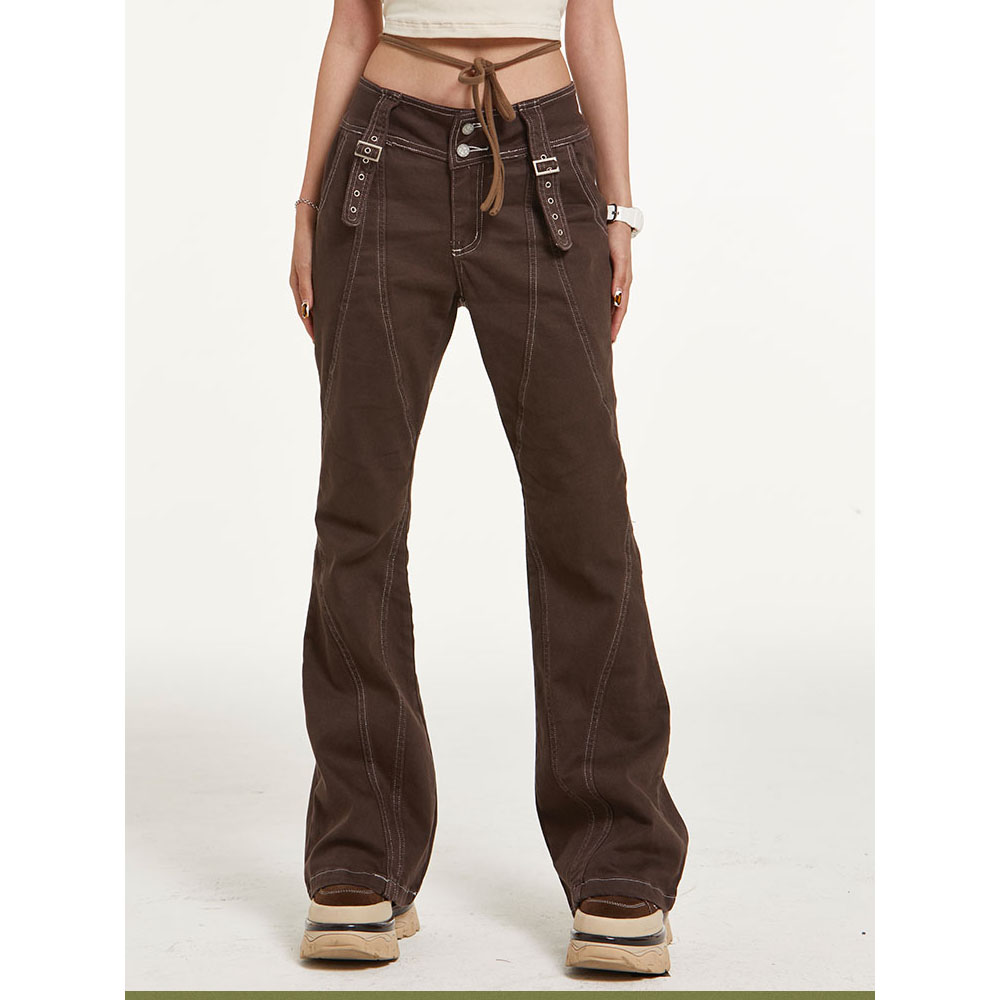 Vintage Low Rise Brown Jeans - SweatshirtsHoodies.com